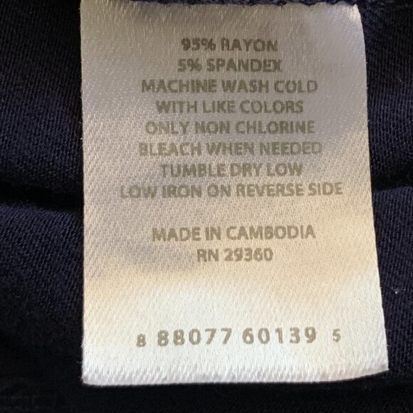 Dip Short Sleeve Soft Stretch T-Shirt Dress S Navy Blue #60T - Picture 8 of 8